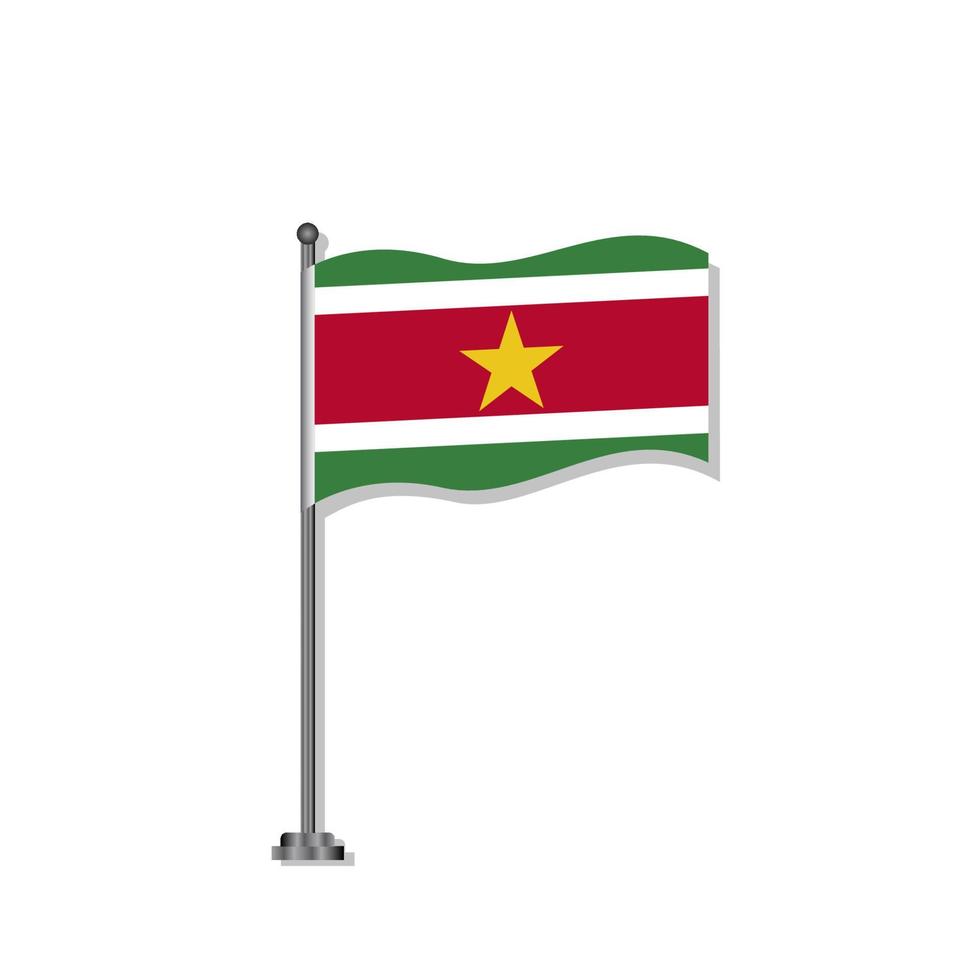 Illustration of Suriname flag Template vector