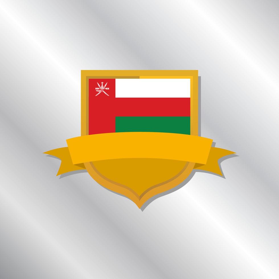 Illustration of Oman flag Template vector