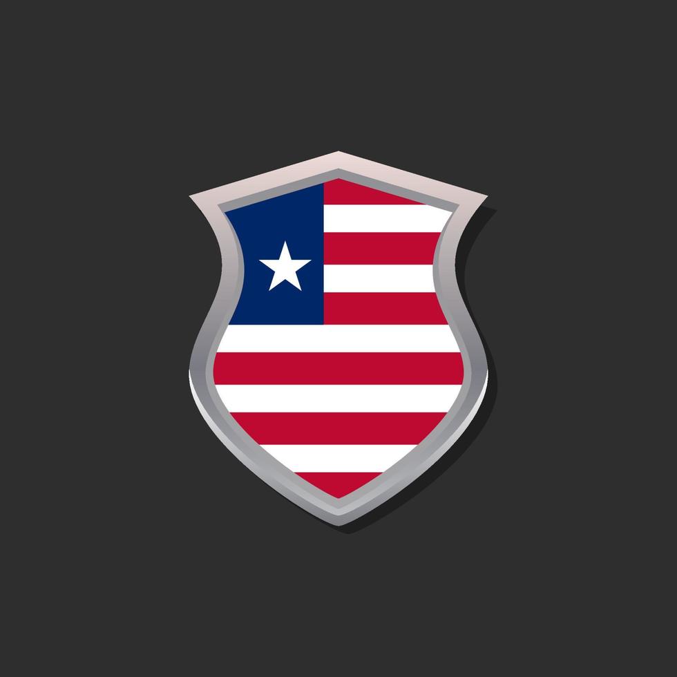 ilustración de la plantilla de la bandera de liberia vector