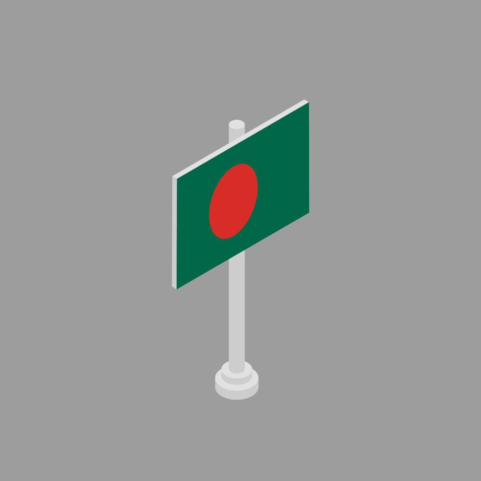 ilustración de la plantilla de la bandera de bangladesh vector