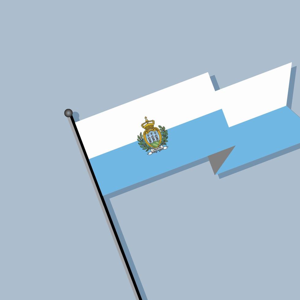 Illustration of San Marino flag Template vector