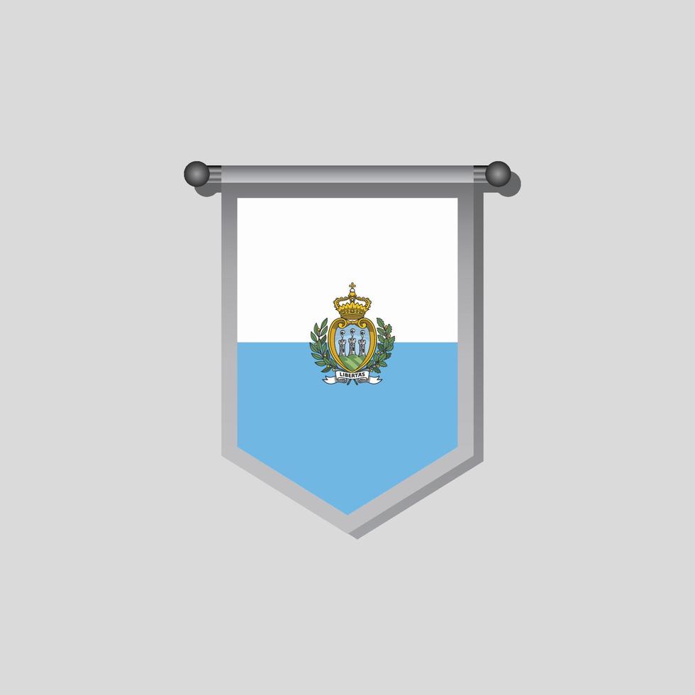 Illustration of San Marino flag Template vector