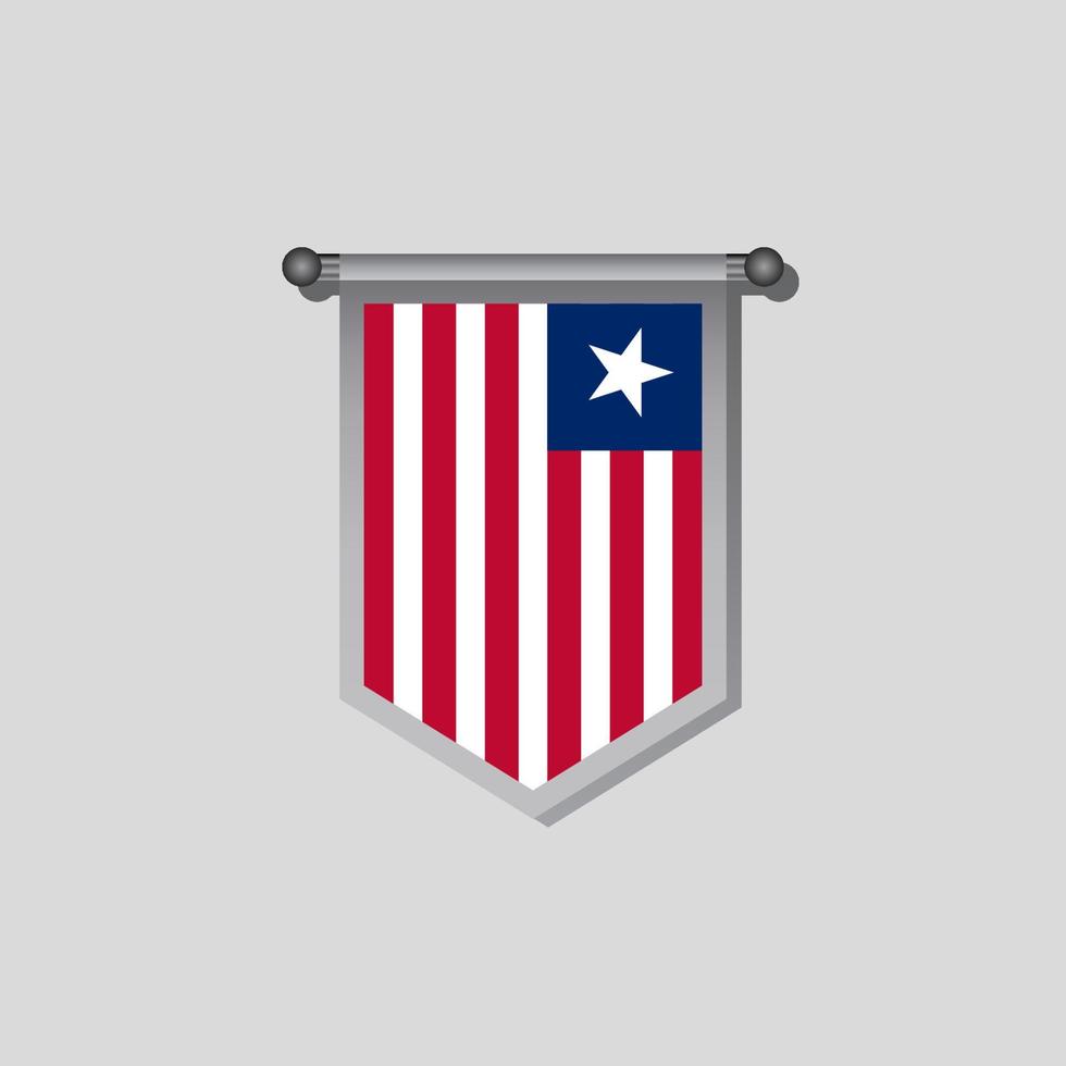 ilustración de la plantilla de la bandera de liberia vector