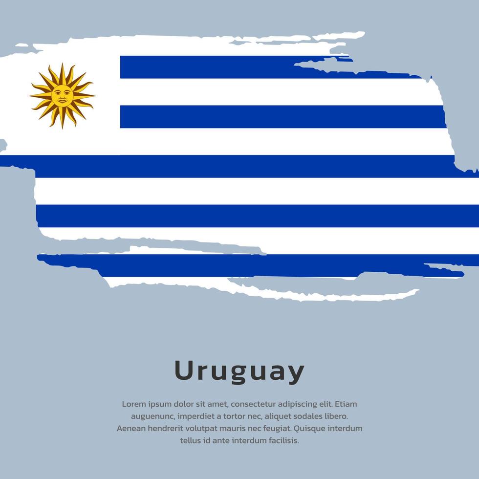 ilustración de la plantilla de la bandera de uruguay vector