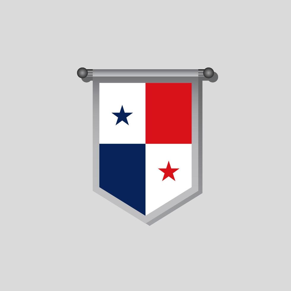 ilustración de la plantilla de la bandera de panamá vector