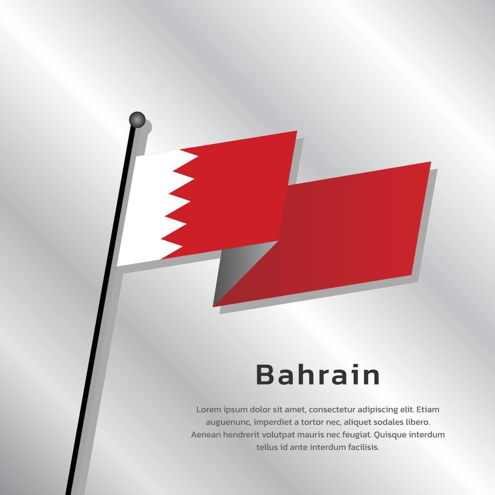 ilustración de la plantilla de la bandera de bahrein vector