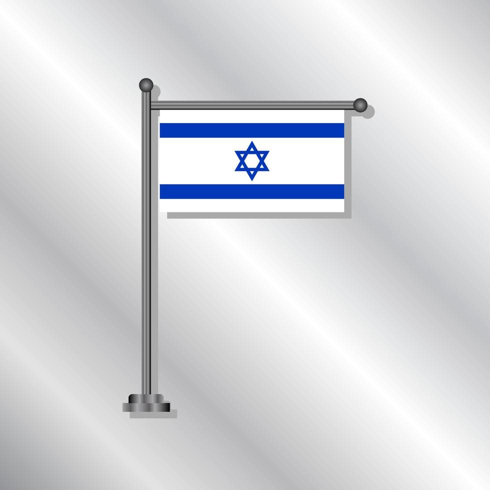 ilustración de la plantilla de la bandera de israel vector