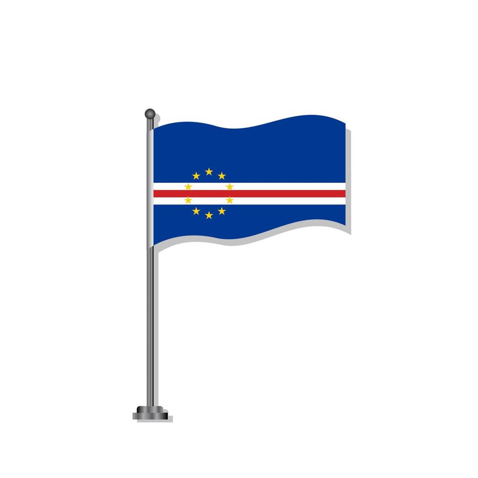 ilustración de la plantilla de la bandera de cabo verde vector