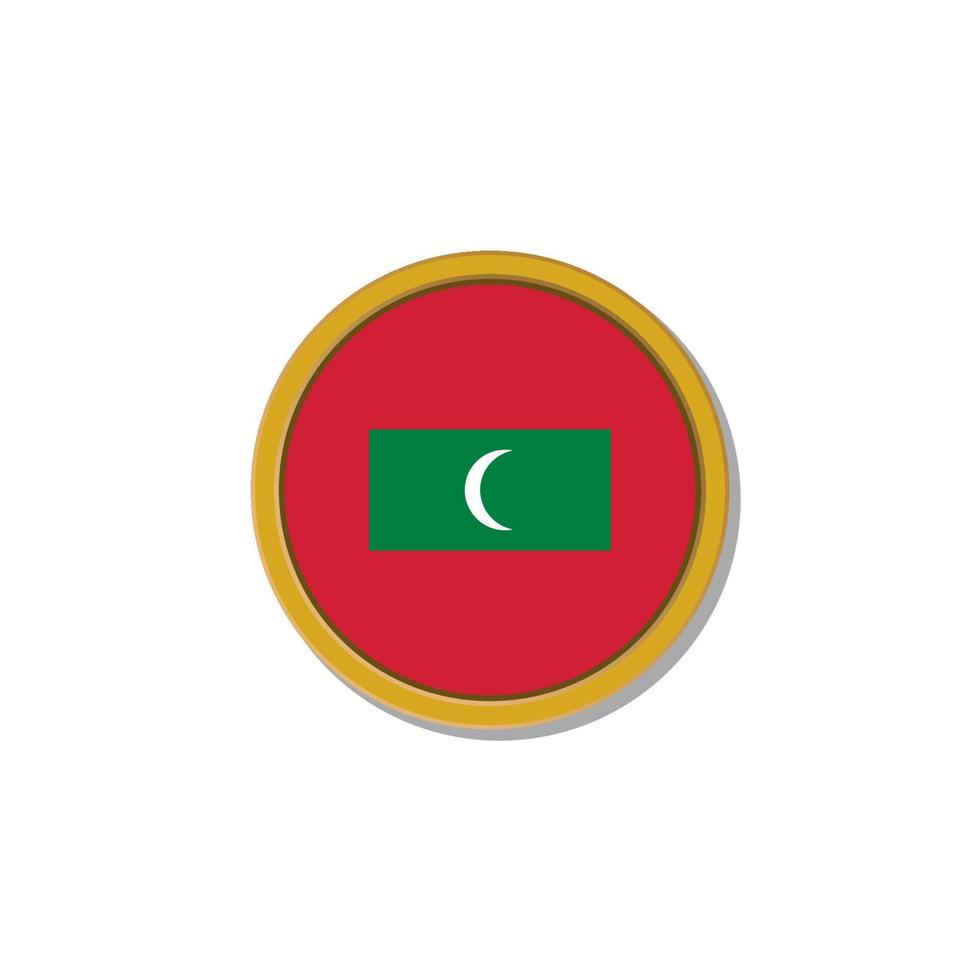Illustration of Maldives flag Template vector