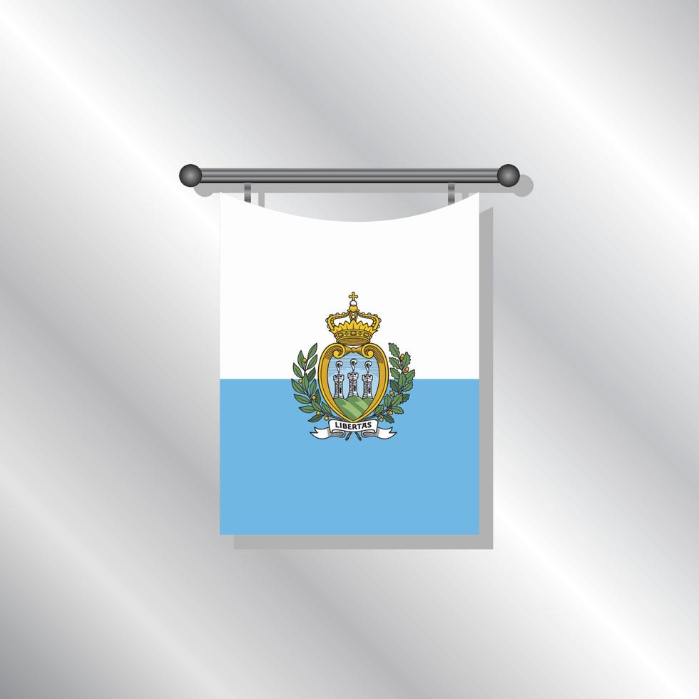 Illustration of San Marino flag Template vector