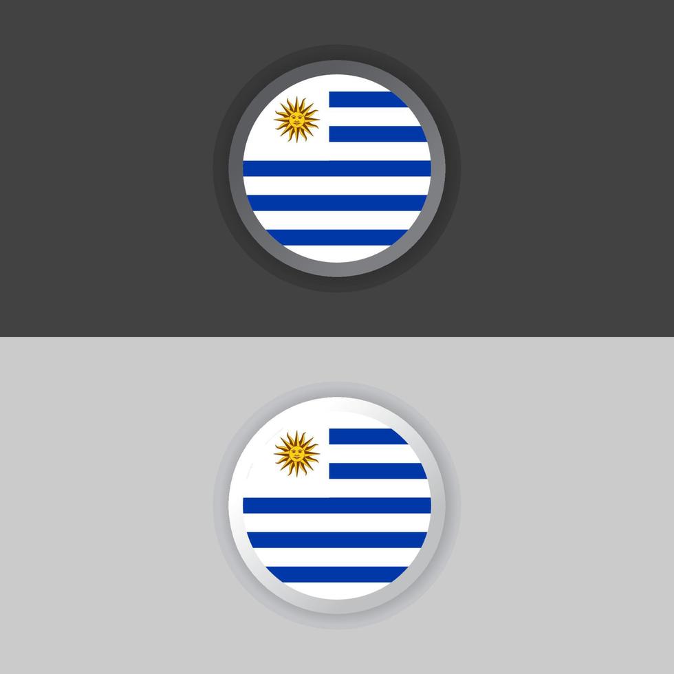 Illustration of Uruguay flag Template vector