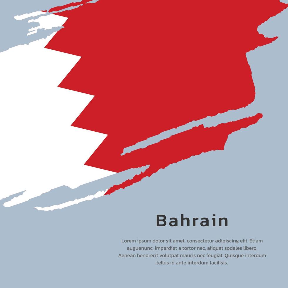 ilustración de la plantilla de la bandera de bahrein vector