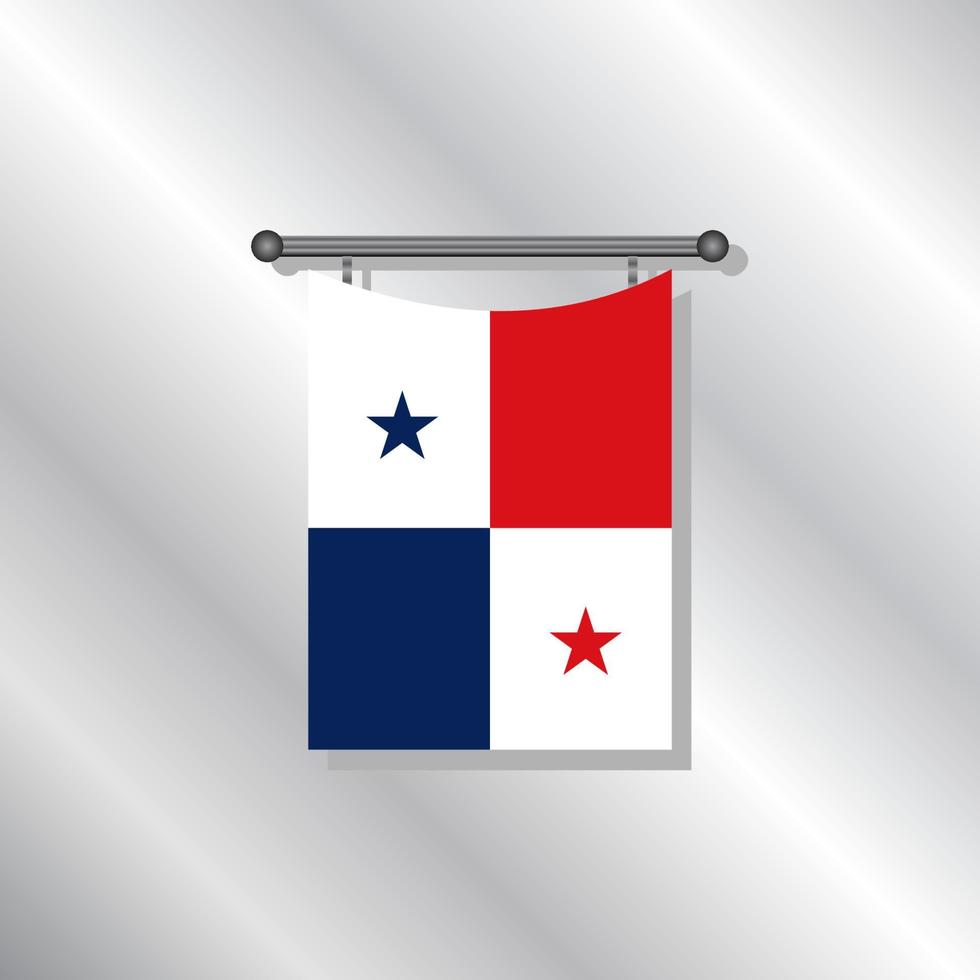 ilustración de la plantilla de la bandera de panamá vector