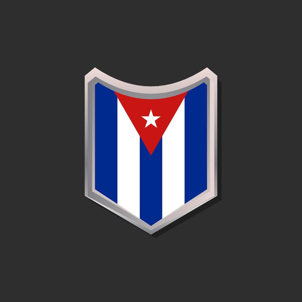 Illustration of Cuba flag Template vector