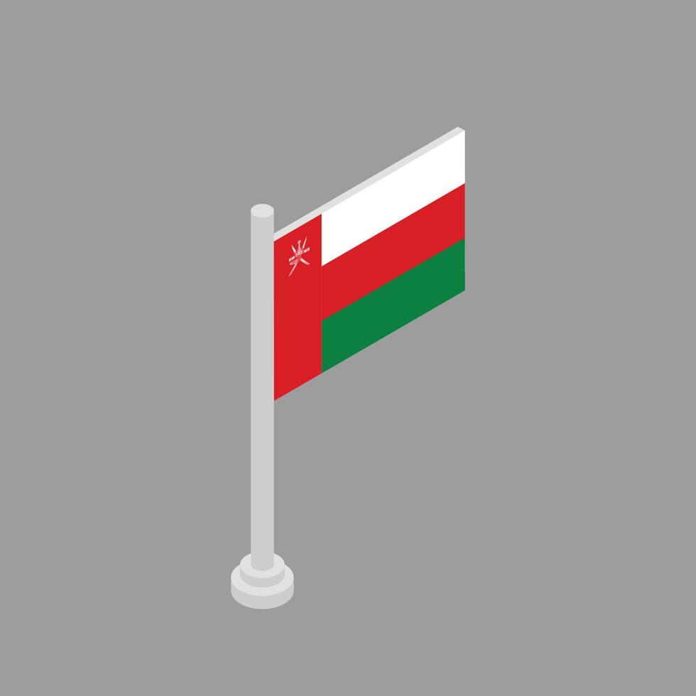 Illustration of Oman flag Template vector