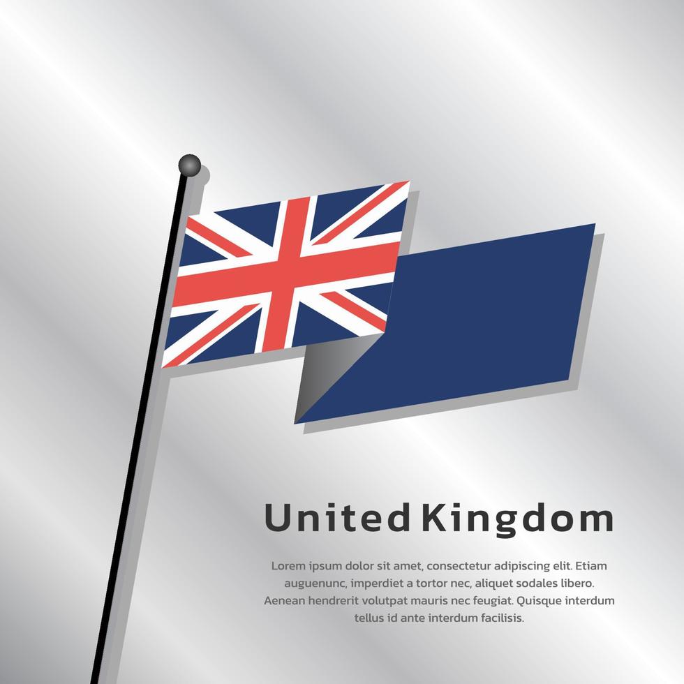 Illustration of United Kingdom flag Template vector