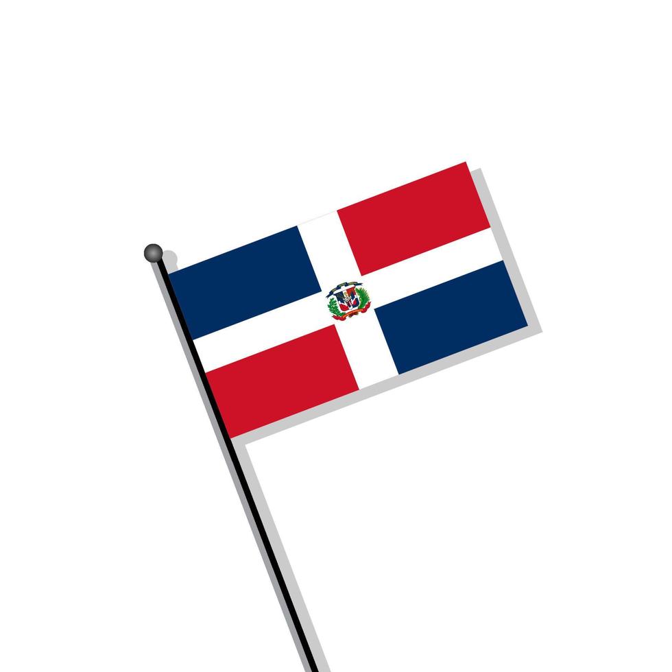 ilustración de la plantilla de la bandera de la república dominicana vector