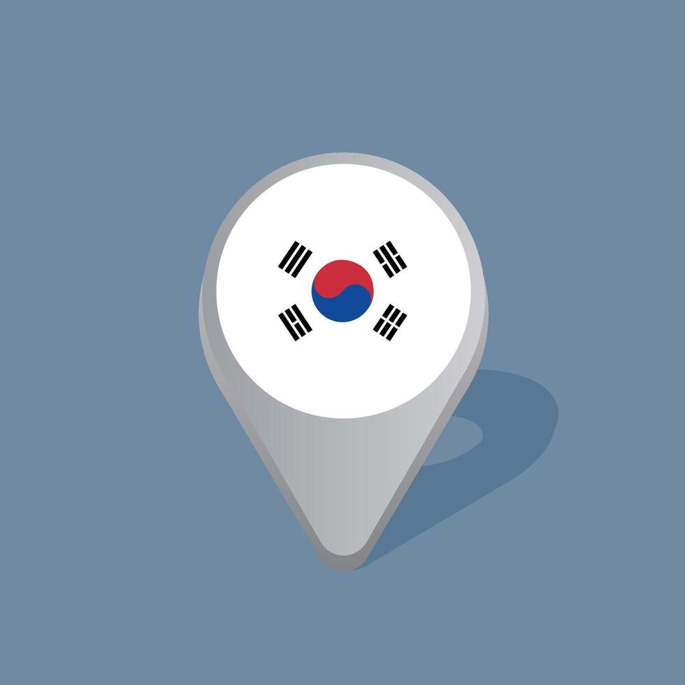 Illustration of South Korea flag Template vector