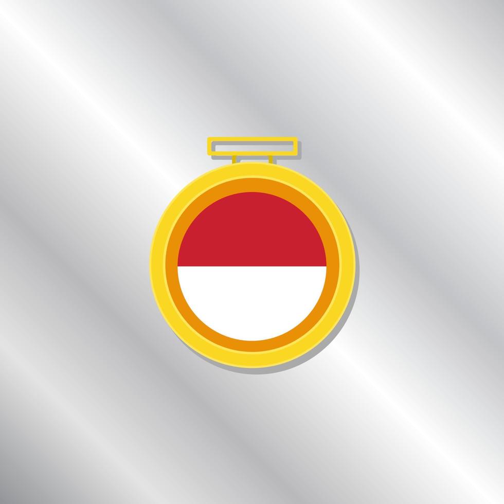 Illustration of Indonesia flag Template vector