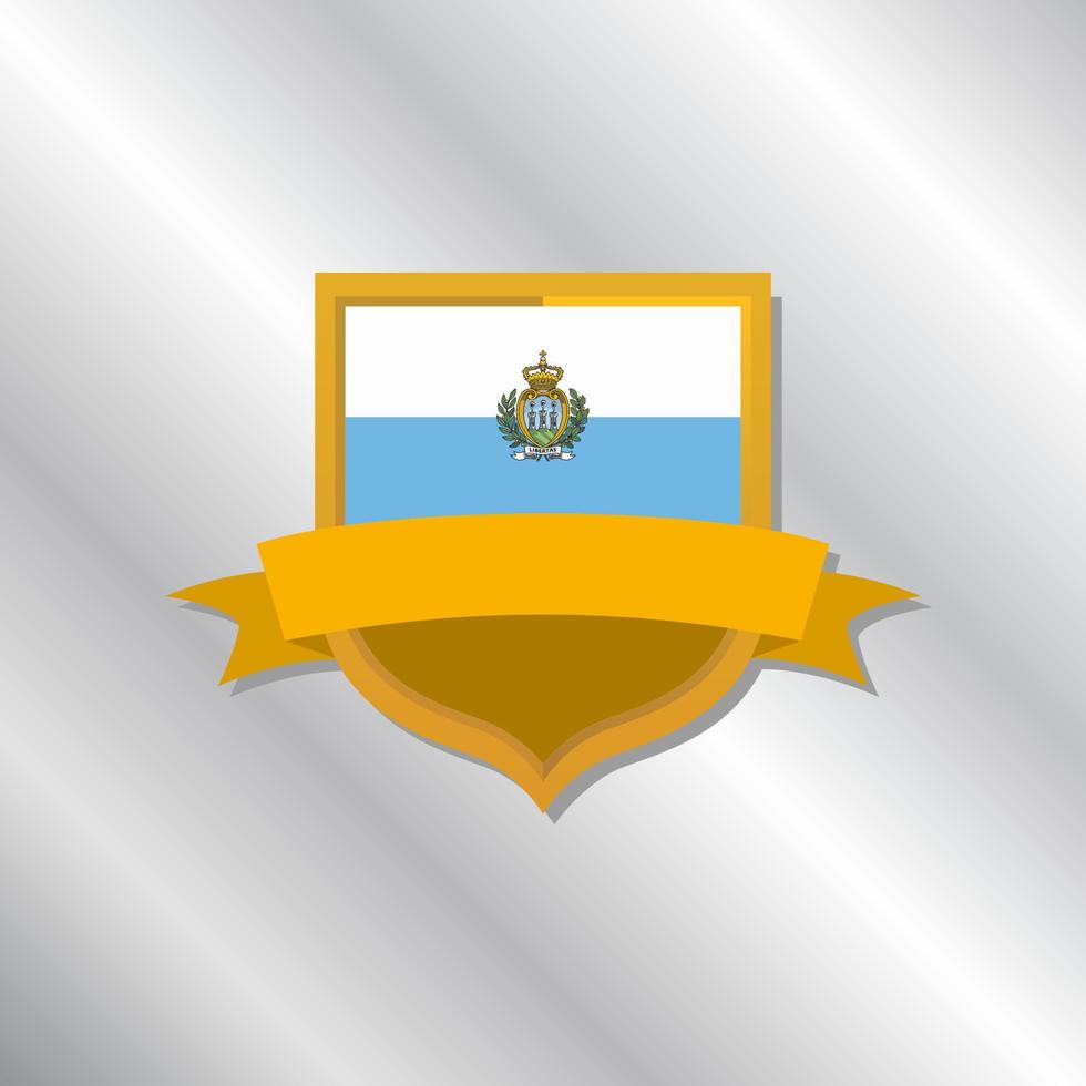 Illustration of San Marino flag Template vector