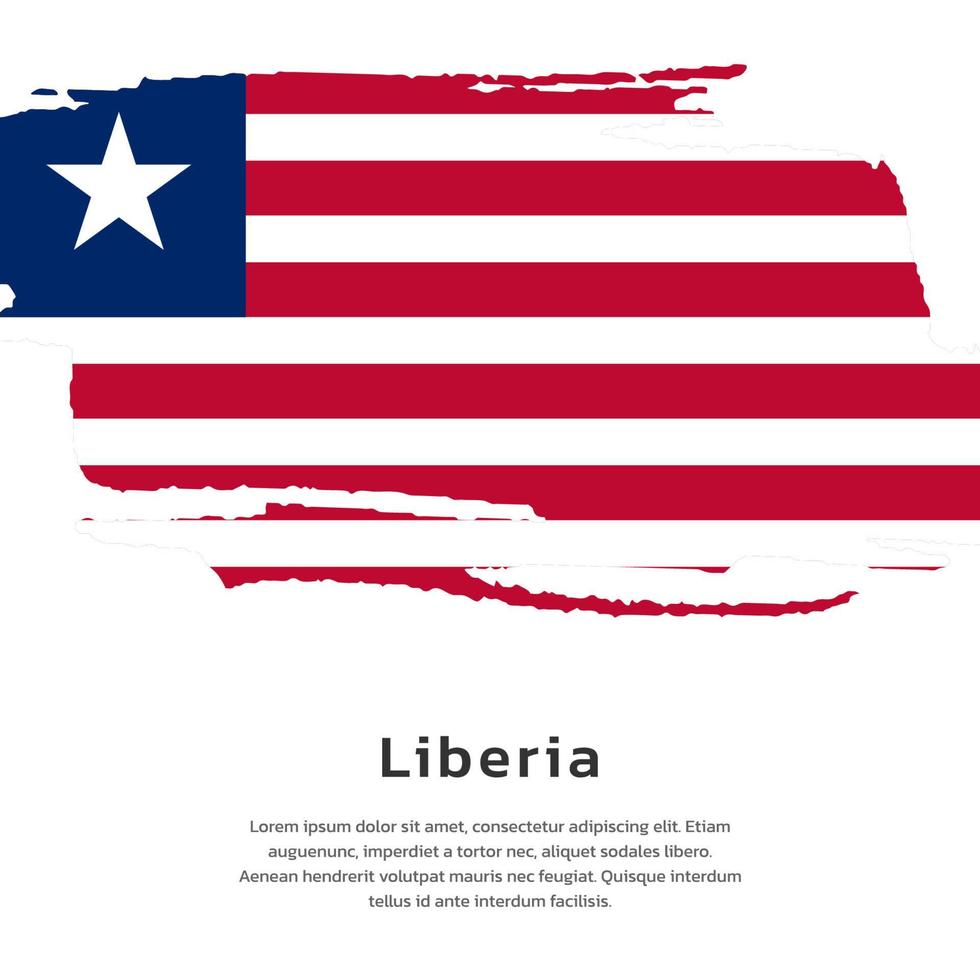 ilustración de la plantilla de la bandera de liberia vector