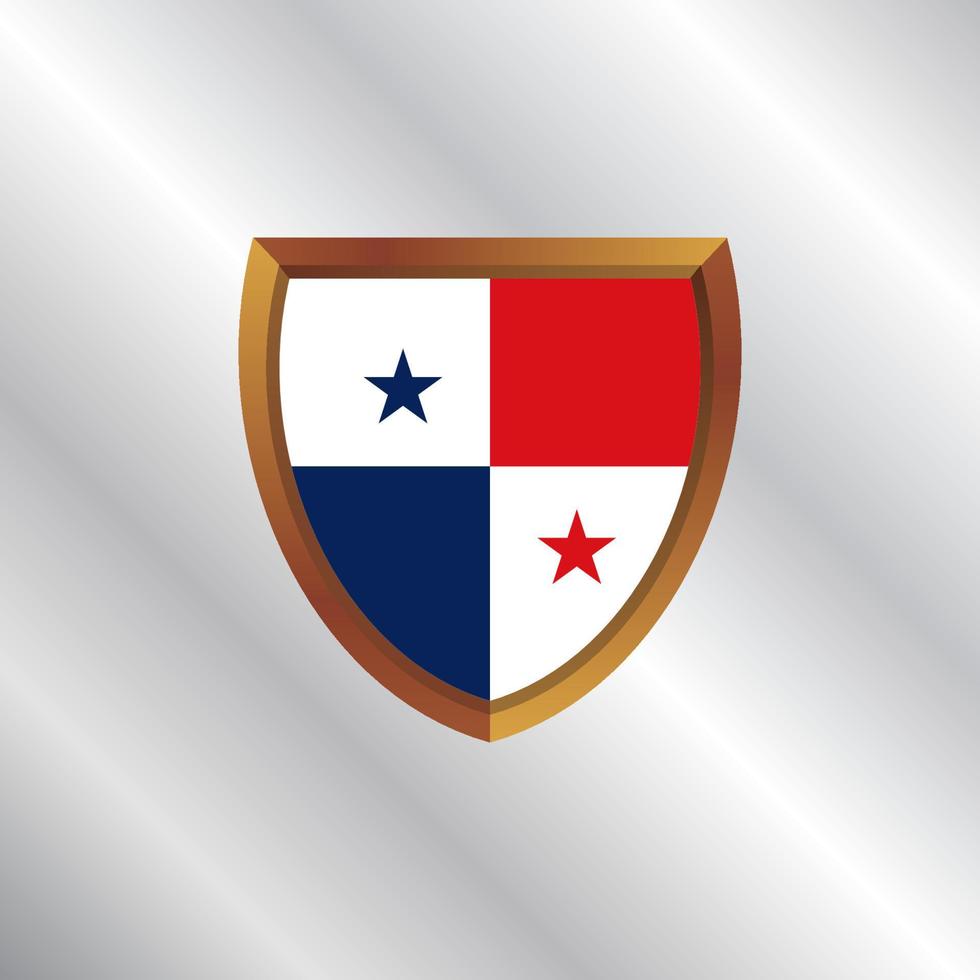 ilustración de la plantilla de la bandera de panamá vector