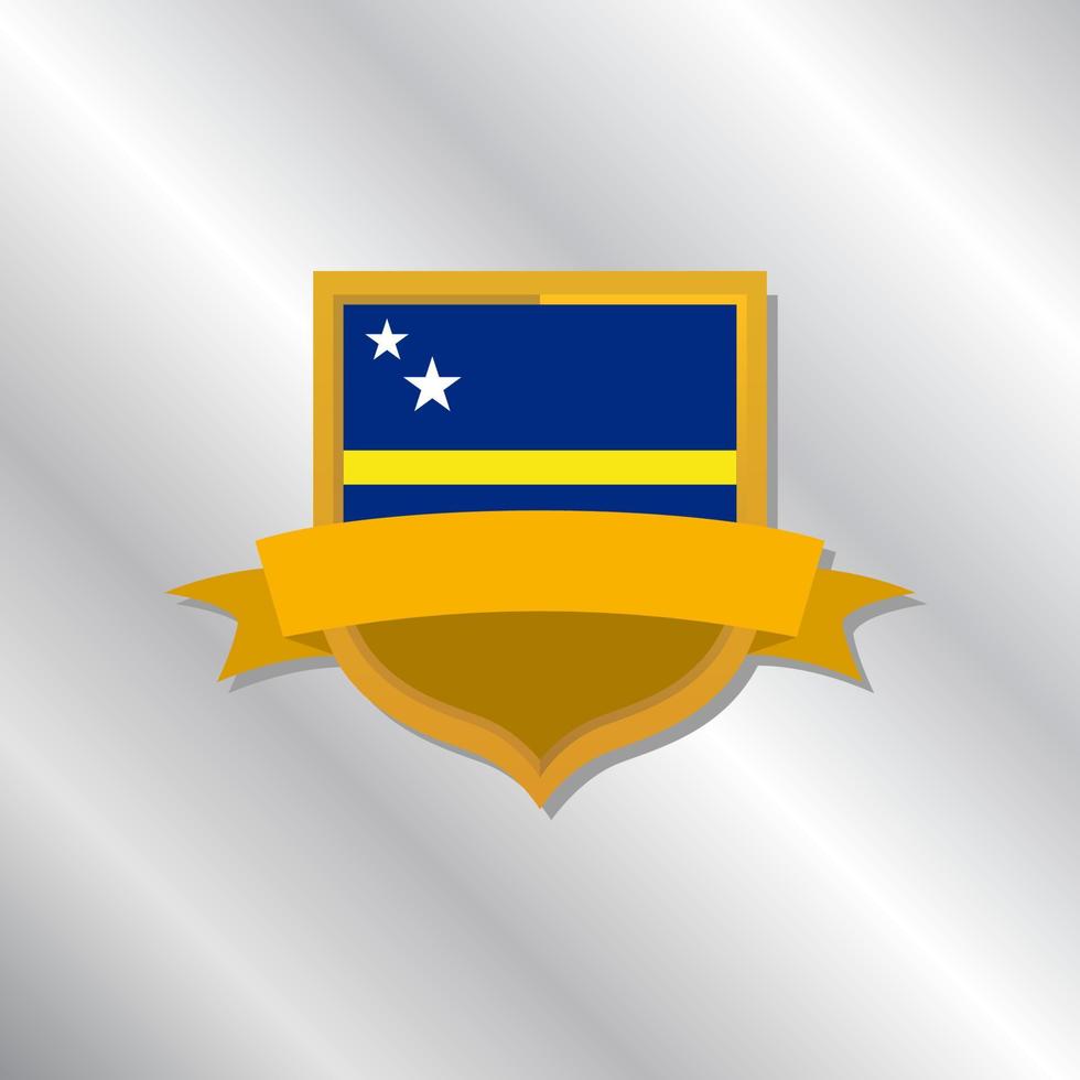 Illustration of Curacao flag Template vector