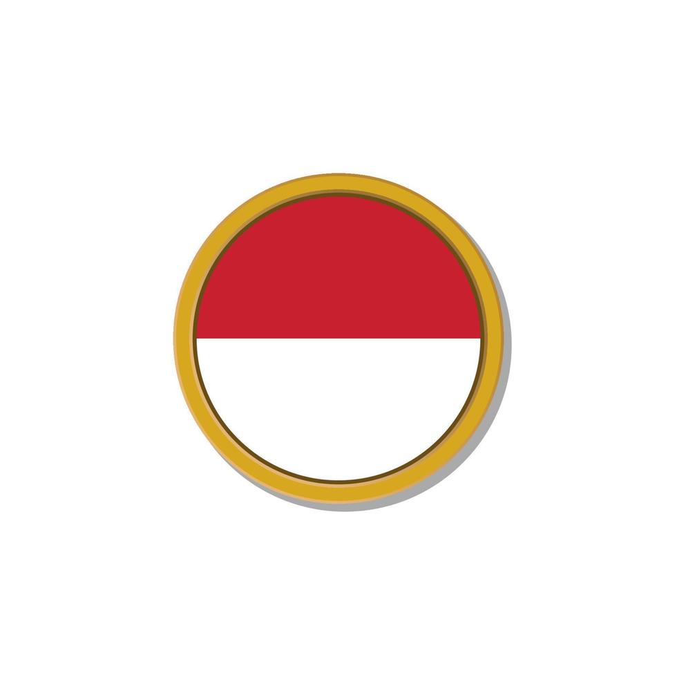 Illustration of Indonesia flag Template vector