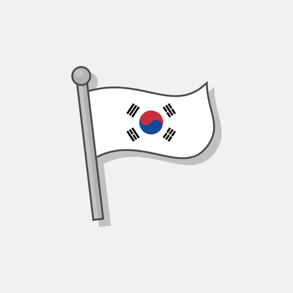 Illustration of South Korea flag Template vector