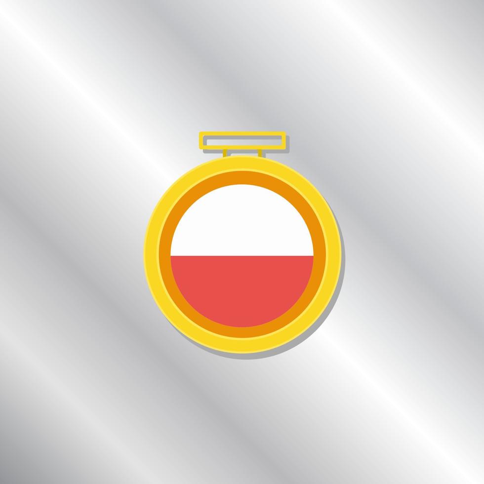 Illustration of Poland flag Template vector