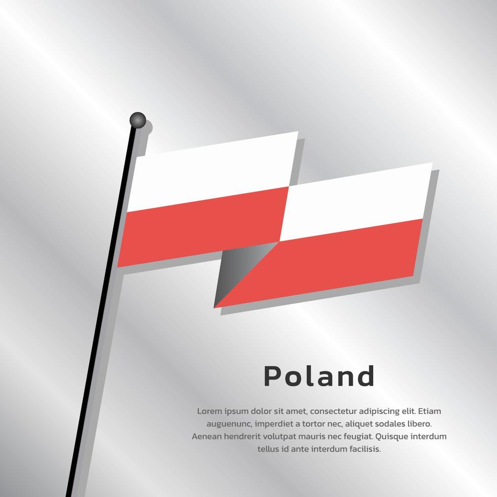 ilustración de plantilla de bandera de polonia vector