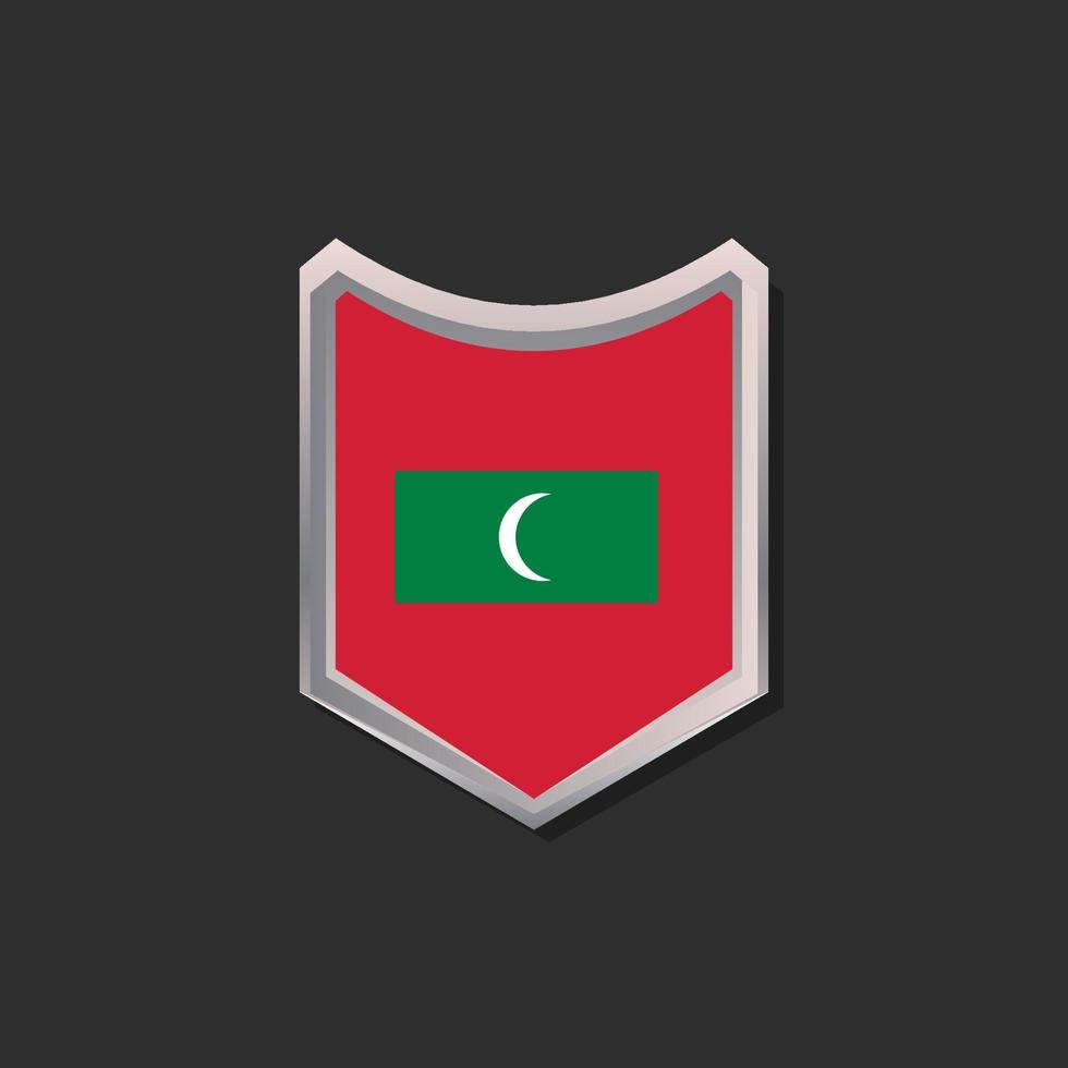 Illustration of Maldives flag Template vector