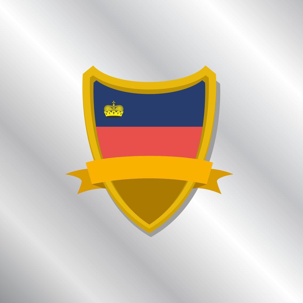 ilustración de la plantilla de la bandera de liechtenstein vector