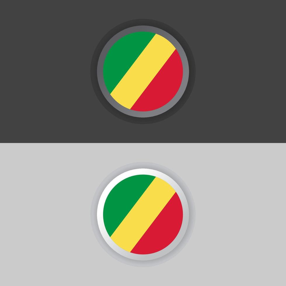 Illustration of Congo flag Template vector