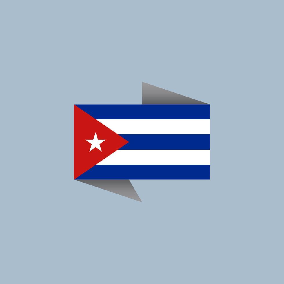 Illustration of Cuba flag Template vector