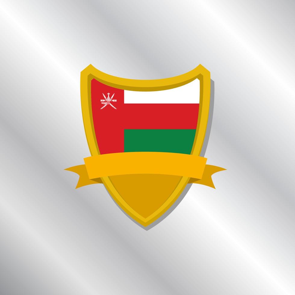Illustration of Oman flag Template vector