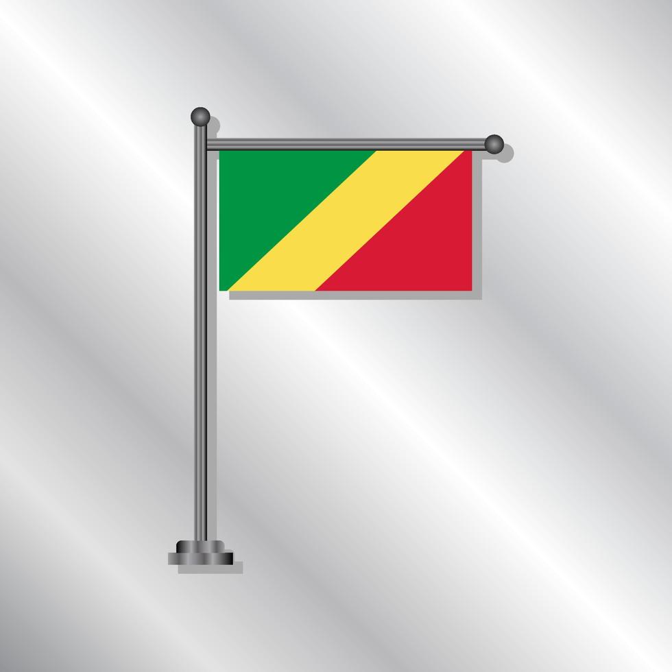 Illustration of Congo flag Template vector