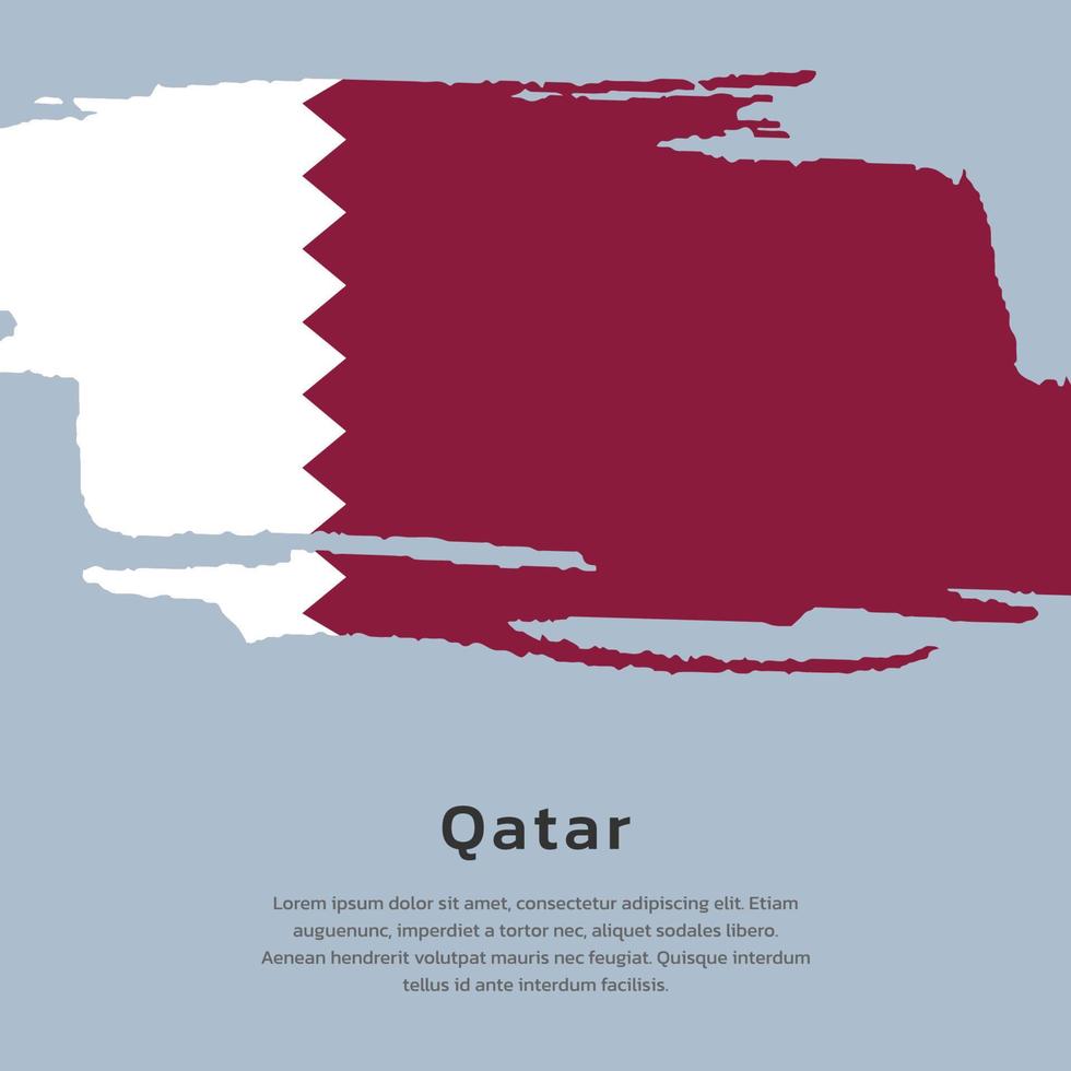 Illustration of Qatar flag Template vector