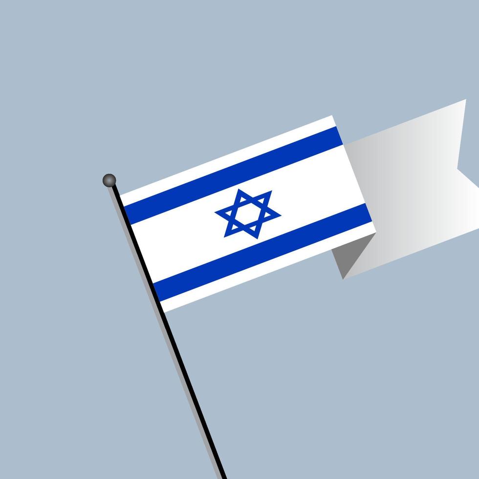 ilustración de la plantilla de la bandera de israel vector