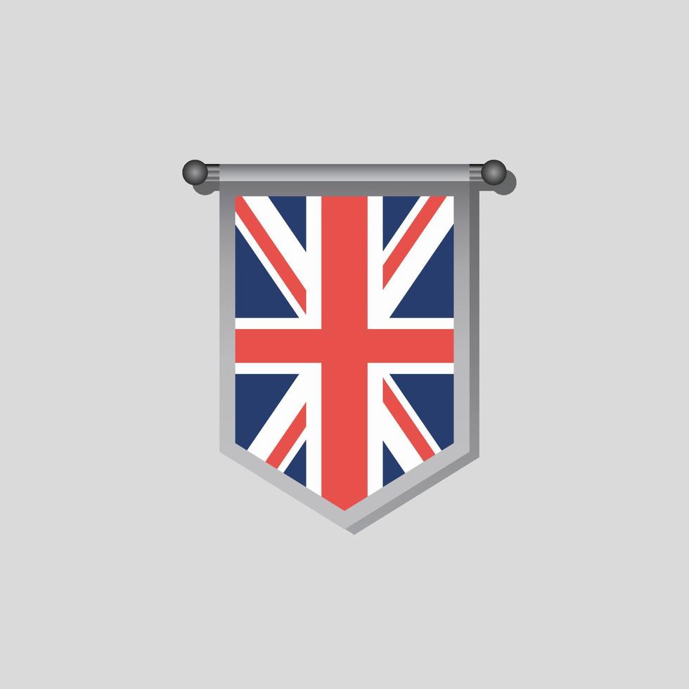 Illustration of United Kingdom flag Template vector