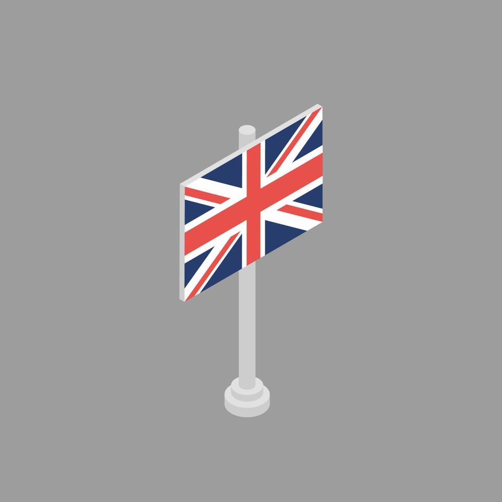 Illustration of United Kingdom flag Template vector