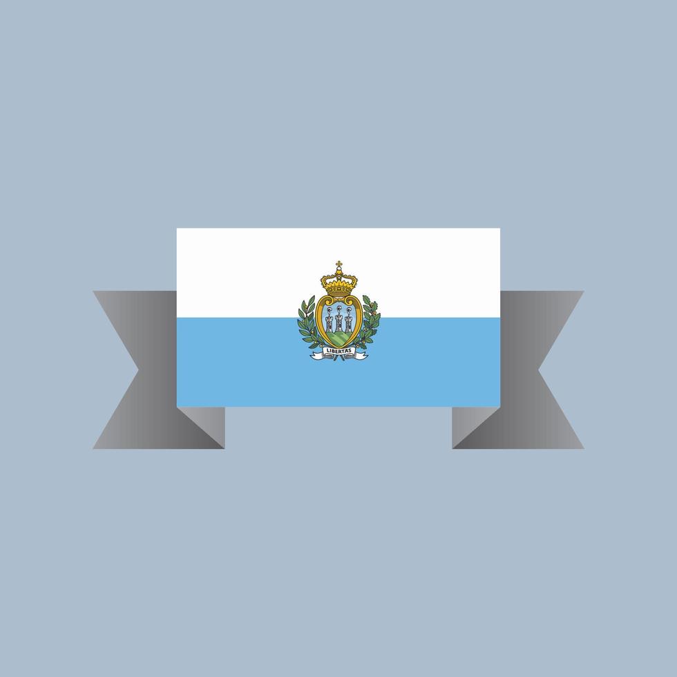 Illustration of San Marino flag Template vector