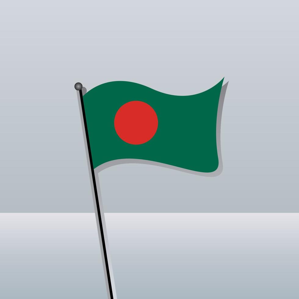 Illustration of Bangladesh flag Template vector