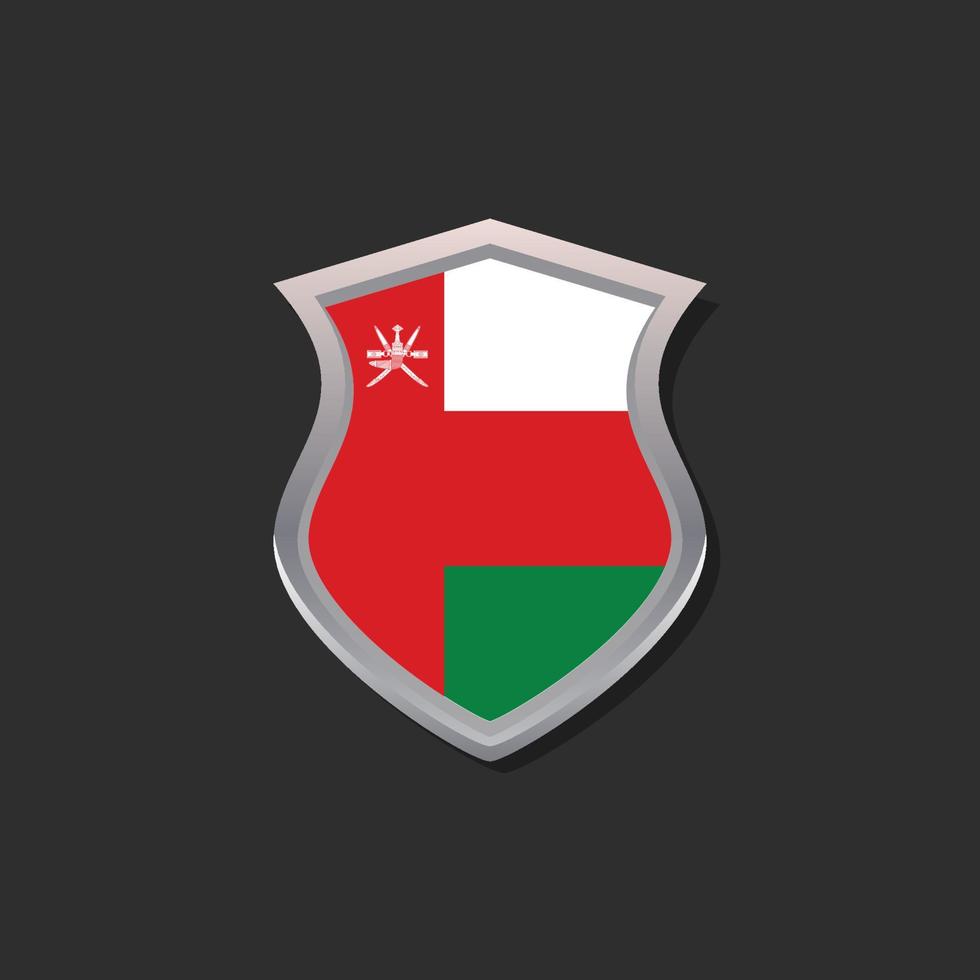 Illustration of Oman flag Template vector