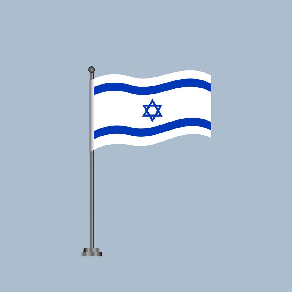 ilustración de la plantilla de la bandera de israel vector