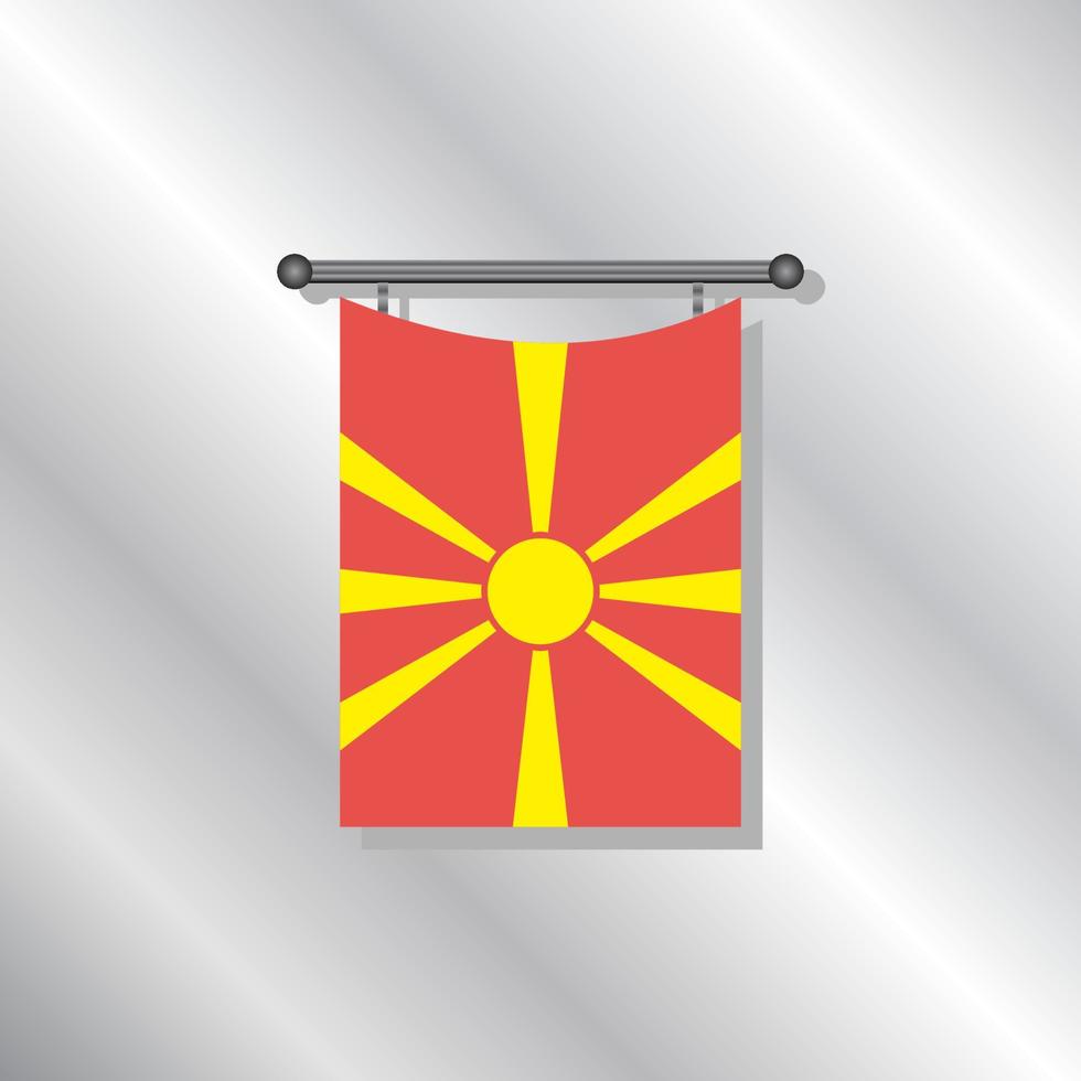 ilustración de la plantilla de la bandera de macedonia vector