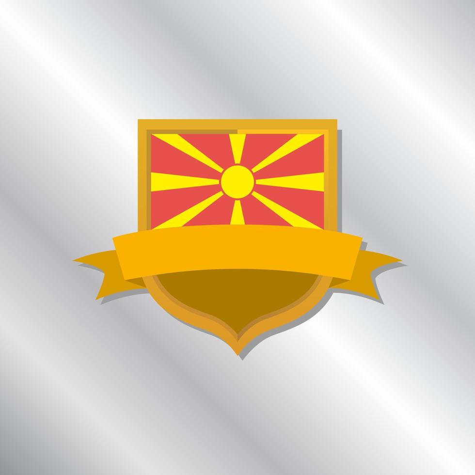 Illustration of Macedonia flag Template vector
