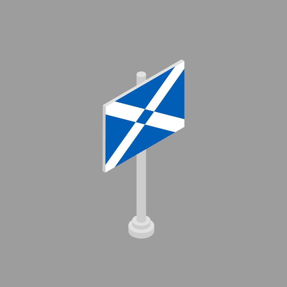 ilustración de plantilla de bandera de escocia vector