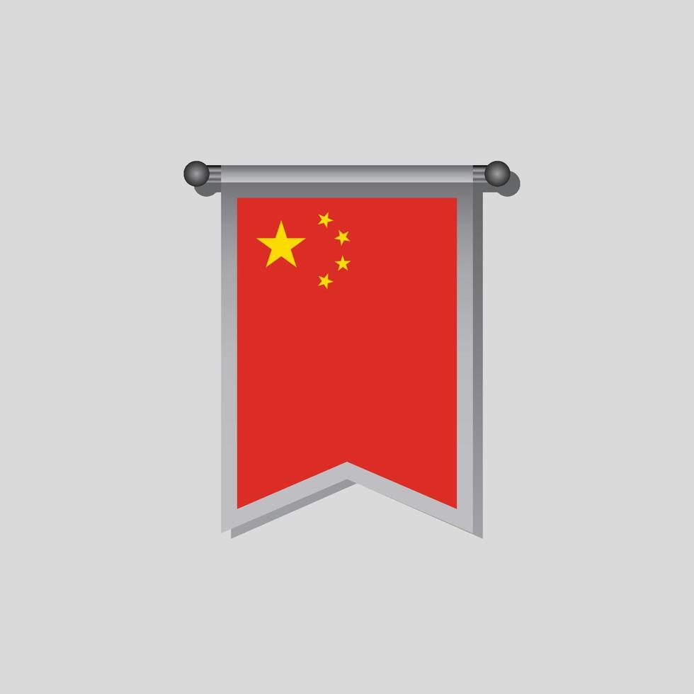 ilustración de plantilla de bandera de china vector