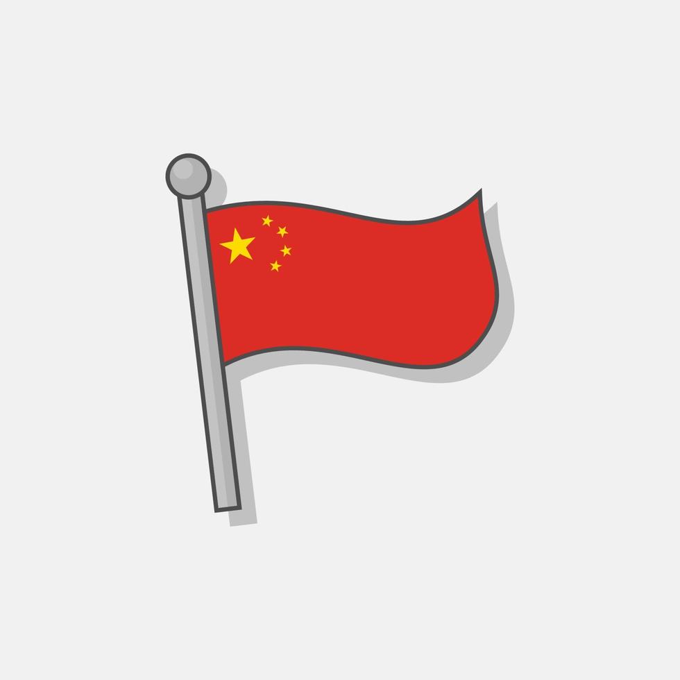 Illustration of China flag Template vector